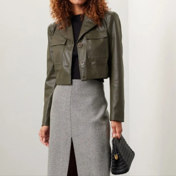 Saunders Jackets & Blazers - Saunders Faux Leather Moto Jacket